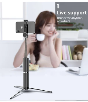 Portabil Trepied Integrat Selfie Stick Ascuns Suport Telefon Butonul Bluetooth Telefon Pârghie Self-timer Suport Pentru Xiaomi, Huawei