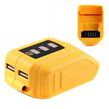 Portabil USB Convertor Incarcator Converter rezistente la Foc Material Dispozitiv USB Adaptor de Încărcare pentru DEWALT DE 14.4 V 18V 20V Baterie Li-ion