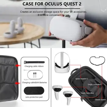 Portable Hard EVA Călătorie Sac de Depozitare Pentru Oculus Quest 2 Cască VR, geanta de transport Cutie Pentru Oculus Quest 1/2 VR Accesorii