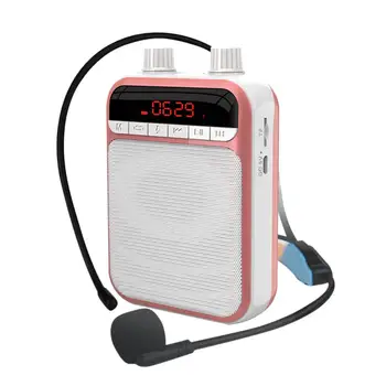Portavoce Megafon Portabil Wireless Audio Difuzor Vocea Amplificator Cu Mp3 Player, Radio FM Pentru Profesori Instructor de Yoga