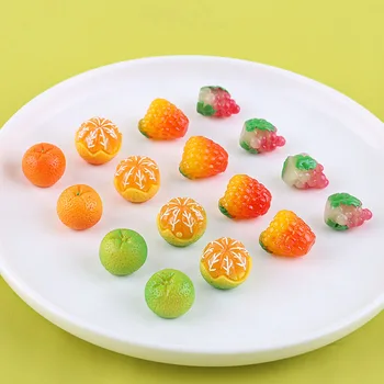 Portocaliu/litchi/fructe de struguri forma 50pcs/lot margele de rasina diy bijuterii cercei/bratara pandantiv accesorii