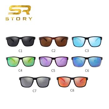 Poveste de Epocă TR90 Pătrat Polarizat ochelari de Soare Barbati 2020 Design de Brand Culoare Oglindă Lentile de Sport de Conducere Ochelari de Soare UV400 CE SZ1431