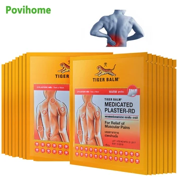 Povihome 40Pcs/20Bags Red Tiger Balsam de Gât Spate Joint Pain Relief Patch Ipsos Cald