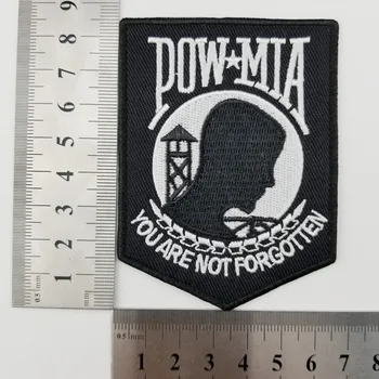 Pow Mia Broderie Patch-uri de Soldați Militare de Fier pe Appliqued pentru Îmbrăcăminte Forță Armată Îmbrăcăminte Jacheta DIY Accesorii