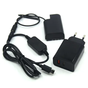 Power Bank USB C Cablu+DMW-BLF19e Complet Decodat Dummy Baterie DMW-DCC12 Cuplaj+PD Încărcător pentru Lumix DMC-GH5 GH5s G9LGK GH3 GH4