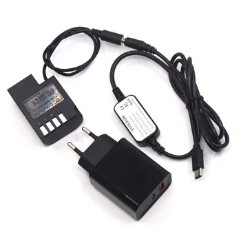 Power Bank USB C Cablu+DMW-BLF19e Complet Decodat Dummy Baterie DMW-DCC12 Cuplaj+PD Încărcător pentru Lumix DMC-GH5 GH5s G9LGK GH3 GH4