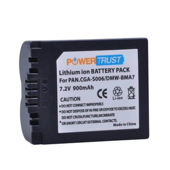 PowerTrust CGA-S006 DMW-BMA7 S006A BMA7 S006E Baterii pentru Panasonic Lumix DMC FZ7 FZ8 FZ18 FZ28 FZ30 FZ35 FZ38 FZ50