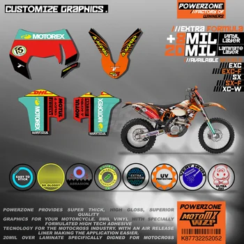 PowerZone Echipa Personalizate Grafică Medii Decalcomanii 3M Autocolante Kit Pentru KTM SX SXF MX EXC XCW Enduro 125cc la 500cc 2011-2016 052