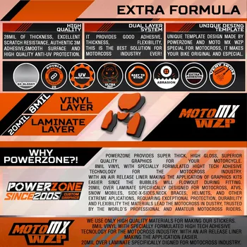 PowerZone Echipa Personalizate Grafică Medii Decalcomanii 3M Autocolante Kit Pentru KTM SX SXF MX EXC XCW Enduro 125cc la 500cc 2011-2016 052