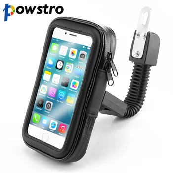 Powstro Universal Impermeabil Motocicleta Scuter Telefon Mobil Titularul Pungă de Caz pentru iPhone8 7 Samsung Suport 4.7-6.3 Inch