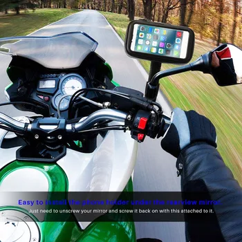 Powstro Universal Impermeabil Motocicleta Scuter Telefon Mobil Titularul Pungă de Caz pentru iPhone8 7 Samsung Suport 4.7-6.3 Inch