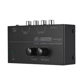 PP500 Metal Audio Interfața placă Turnantă Acasă Electronice Ultra-Compact Phono Preamp Controale de Volum Stereo Fonograf Preamplificator