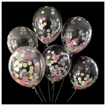 Practic 12 inch Curcubeu Luminos Confetti Baloane pentru Partidul de Decorare Ziua de nastere Festival Petrecere de Nunta Consumabile (Pachet De 12)