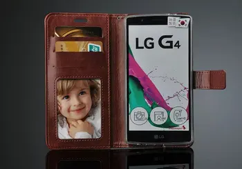 Premium din Piele Capacul Cartelei Toc G4 Caz Flip Pentru LG G4 F500 H815 H818 Rama Foto de Moda Coajă de Telefon