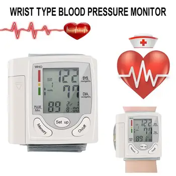Presiunii sanguine Metru Monitoriza Rata de Inima Puls Portabil Metru de Sănătate Măsura Convenabil de a Transporta Automat Digital LCD Manșetă Încheietura mâinii