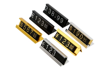 Pret Dolar Numeral Cuburi de asamblare blocuri stick combinate numărul de cifre tag semn ceas bijuterii de stabilire a prețurilor display stand
