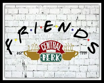 Prietenii Central Perk New York Tema Tablă de Metal Semne 8x12 Inch Decor de Perete Semn