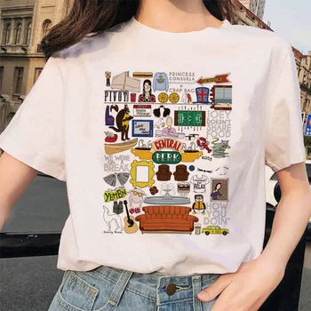 Prietenul show tv femme tricou haine tricou streetwear t-shirt t-shirt de sus tricouri femei harajuku vara pentru femeie ' 90 grunge