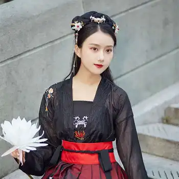 Primavara Toamna Broderie Fusta Costum de Zână Costum Proaspăt și Elegant Nou Hanfu Costum de sex Feminin Femei Teatru Chinezesc Haine