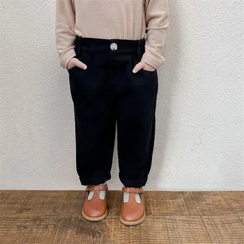 Primavara Toamna pentru copii de culoare solidă pantaloni 2020 nou stil coreean baieti fete moale all-meci pantaloni casual