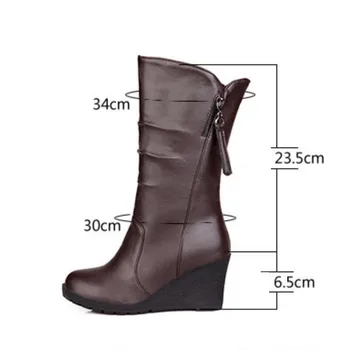 Primavara/Toamna pentru femei cizme pentru femei Mici Superb:30 31 32 plus:49 50 Rotund Toe zapatos mujer 6cm Pene de boot femeie Cutat Bottines Femmes