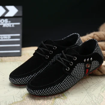 Primavara-Vara Alb Negru Barbati Pantofi Casual Dantela-Up Stil De Moda Om Mocasini Pantofi Pentru Bărbați S1176-1200 Morliron