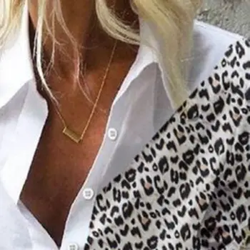 Primavara-Vara Bluza Femei cu Maneci Lungi Femei Topuri Si Bluze Plus Dimensiune 5XL Leopard Mozaic Femei Tricou Topuri Blusas 2020