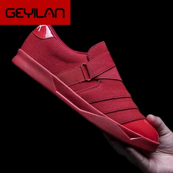 Primavara-Vara Pantofi Casual Pentru Barbati Red Mocasini Confortabili Pantofi De Sex Masculin Ușor Tenis Adidași Simplu Încălțăminte