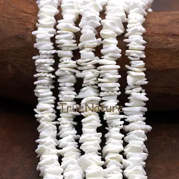 Prime Coajă Albă de Piatră Margele Vrac Natural Suprafață Neregulată Formă Liberă Boem Șirag de mărgele Felie de Bijuterii Accesorii În 12*14 mm BE7883