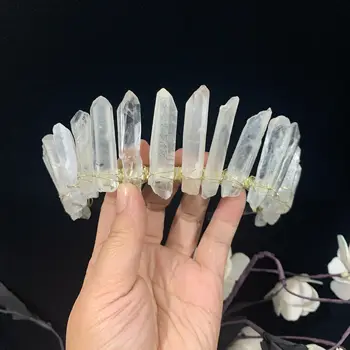 Prime de cristal transparent coroana banda de susținere accesorii de par mireasa de susținere partid de susținere wicca petrecere, cadou de nunta