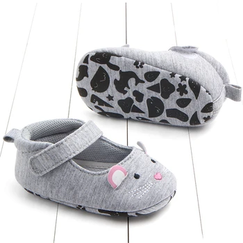 Primăvara și Toamna Colorate din Bumbac pentru Copii Non-alunecare Pantofi de Prințesă Copil Nou-născut Fată Pantofi Model Animal Drăguț pentru Copii Toddler