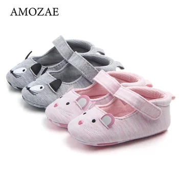 Primăvara și Toamna Colorate din Bumbac pentru Copii Non-alunecare Pantofi de Prințesă Copil Nou-născut Fată Pantofi Model Animal Drăguț pentru Copii Toddler