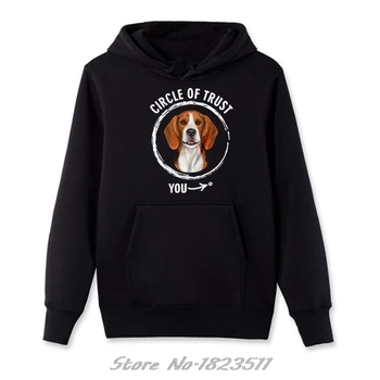Print Hip Hop Noutate Jachete pentru Bărbați Îmbrăcăminte de Brand Hanorac Cerc De Încredere - Beagle Cadou Pentru un Iubitor de Câine Casual Hoody Jacket