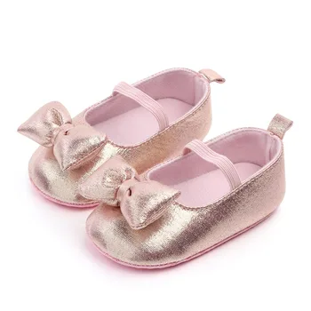 Printesa Copii Fete Pantofi Glitter Nou-născut Papuceii Talpă Moale pentru Copii Copilul Crib Pantofi de Partid Bowknot Anti-alunecare Prima Walker 0-18M