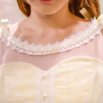 Printesa dulce lolita rochie Candy ploaie design exclusiv vara noi femei dulci arc Polka Dot Rochie de Șifon C16AB6053.