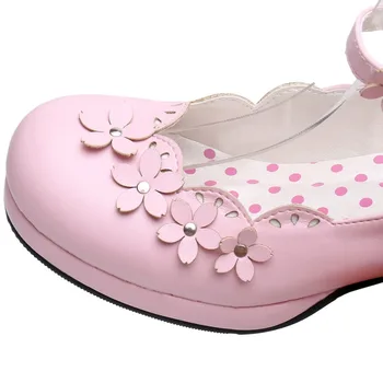 Printesa Japoneza Fata Floral Curea Glezna Papion Înapoi Dulce Lolita Cosplay Indesata Toc Înalt Pantofi