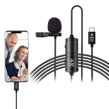 Pro 6M Tip C Lavaliera Rever Microfon pentru Smartphone-uri Android Samsung S9 S8 Huawei P20 Pro Xiaomi Interviu Înregistrare Video