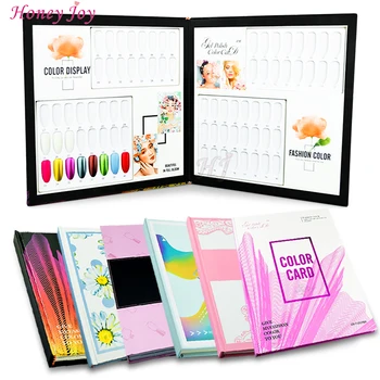 Pro 80 de Culori Album Foto Oval Plat Sfaturi de Design Imprimate Model de unghii cu Gel Unghii Card de Afișare Carte Diagramă pentru Salon de Unghii de Arta