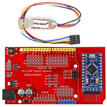 Pro Mini ATmega328P Bord + Pro Mini UNO Scut Adaptor + CH340G USB to TTL Programator ușor pentru a încărca schiță pentru Arduino Pro Mini