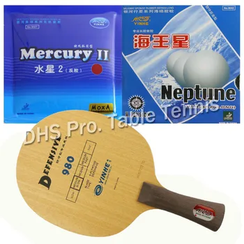Pro Tenis de Masă Combo Zbaturi Racheta Galaxy YINHE 980 cu Galaxy YINHE Mercur II și Neptun Mult Shakehand FL