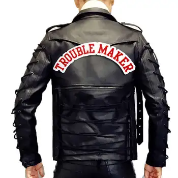 PRODUCATOR de PROBLEME ROCKER Brodat Cusut Eticheta punk motociclist Patch-uri de Haine Autocolante Îmbrăcăminte