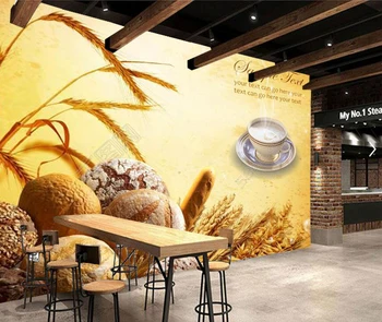 Produse de panificatie de Fundal, Pâine,3D Moderne de pictură Murală pentru Restaurant Cafenea imagini de fundal de Fundal de decor acasă papel de parede