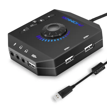 Profesia 7.1 Canale Calculator Card de Sunet Extern USB Interfata Audio pentru Căști Gamer Multi-port placa de Sunet pentru Laptop-uri