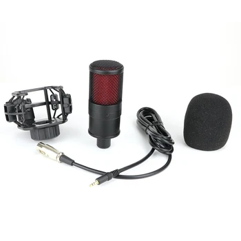 Profesia studio Microfon pentru Calculator PC Înregistrare karaoke Acasă Kit Condensator Microfon cu Phantom Power Changer Voce