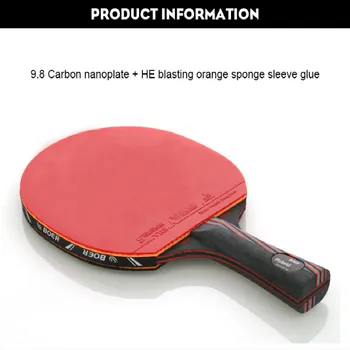 Profesionale 6 Stele De Ping-Pong Racheta De Cauciuc Nano Carbon Bat Tenis De Masă, Lama Lipicios Toner, Lipici Pingpong Formare