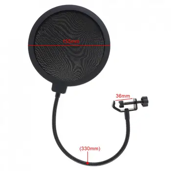 Profesionale BM-800 Condensator Microfon de Studio Dublu-strat Elastic cu Ochiuri Placat cu Aur si 3.5 mm cu Fir pentru Scena si Accesorii