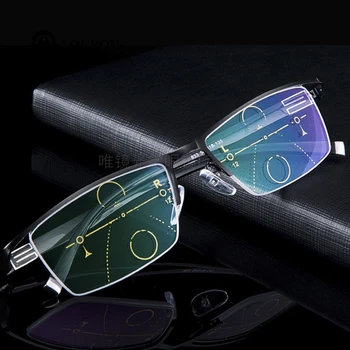 Progresiv lentile multifocale Departe și de aproape folosi Zoom inteligent prevenirea Oboseala gafas bifocales lectura gafas montura hom