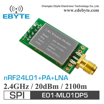 Promotii speciale E01-ML01DP5 Ebyte 20dBm 2.4 GHz 2100m pe distanțe lungi SPI nrf24L01+PA+LNA wireless RF transceiver module + Anten