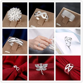 Promovare mare en-Gros 925 ștampilată de argint Bijuterii placate cu Pace/Dragonfly Inel de Argint anillos de Prata Dimensiune 6 7 8 9 Femeie Cadou