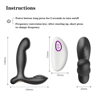 Prostata Masaj Vibrator pentru Barbati Anal Plug de Control de la Distanță Anal Șoc Dublu Vibrator 10 Modele Dop de Fund Jucarii Sexuale pentru Adulți